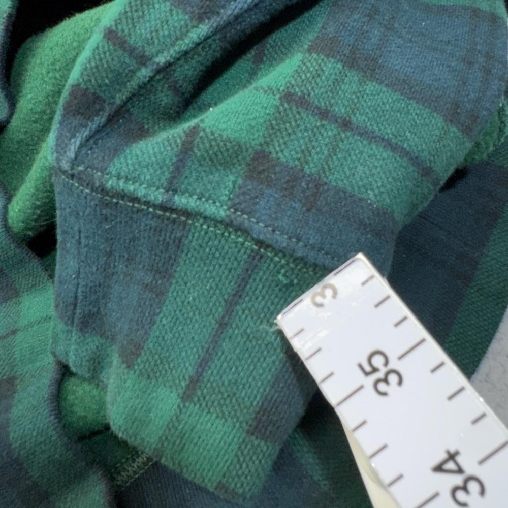 Polo Ralph Lauren Yankees Hoodie Mens Medium Green Plaid New York MLB Blackwatch - Picture 8 of 15